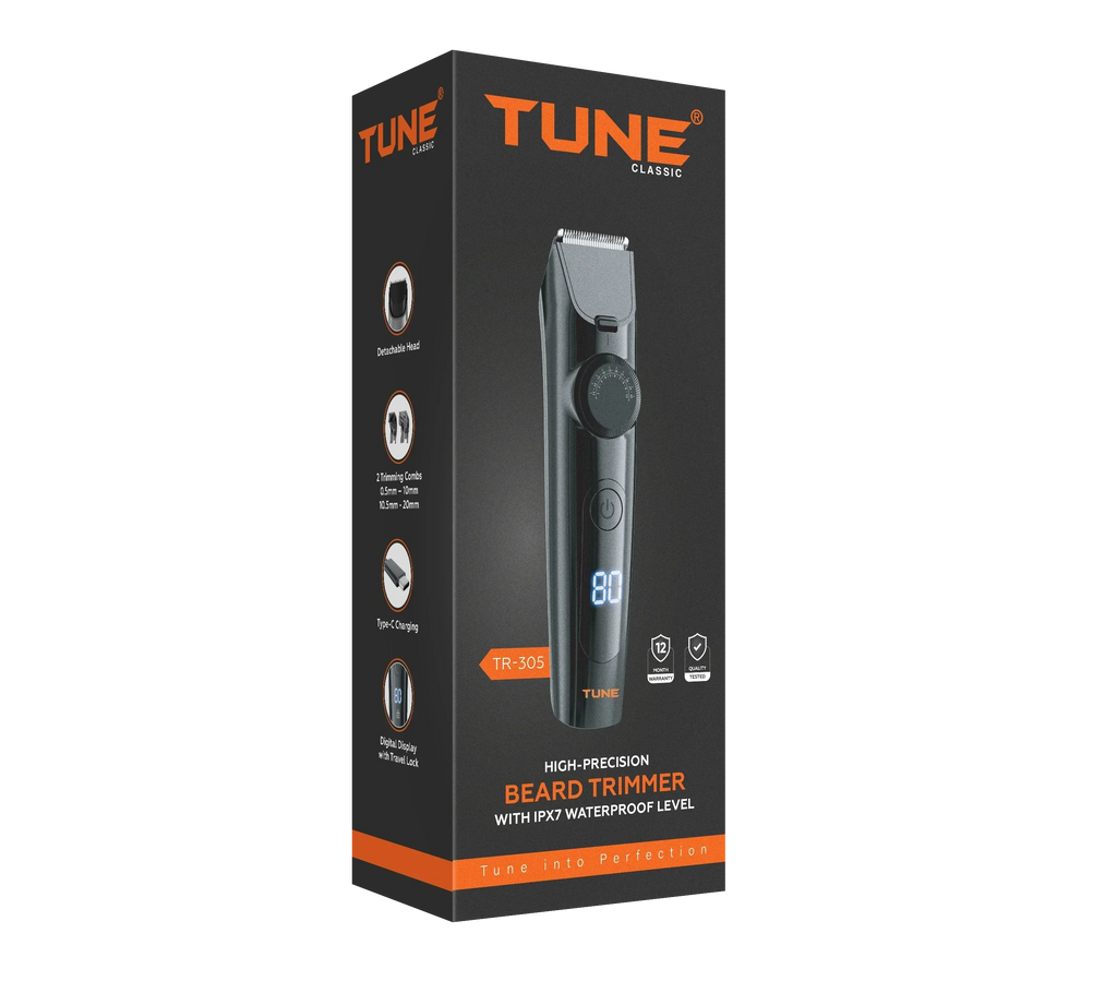 Tune Classic Waterproof Level Hair IPX7  Trimmer - TR305