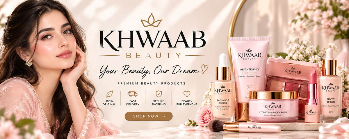 Khwaab Beauty skincare and makeup banner