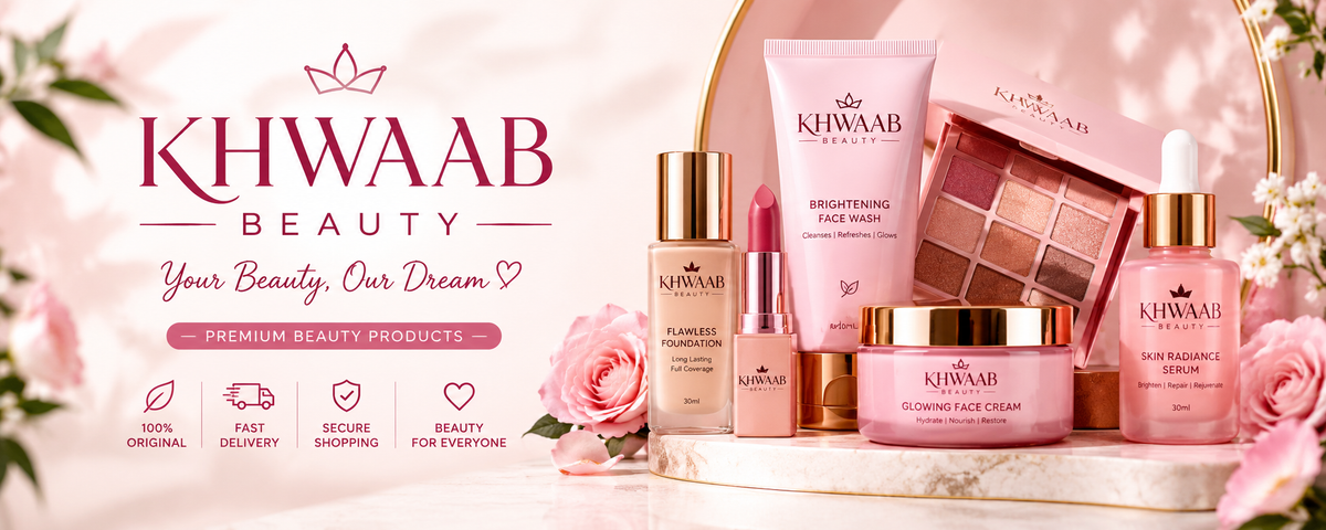 Khwaab Beauty skincare and makeup banner