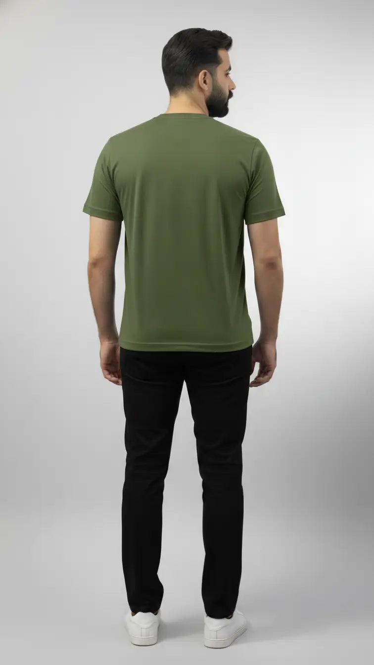 Military green crew neck T-Shirt