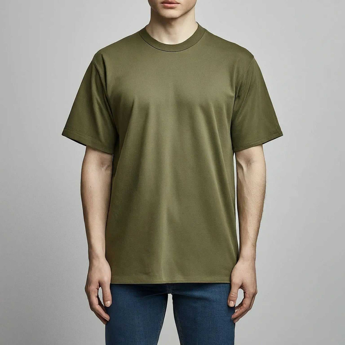 Military green crew neck T-Shirt